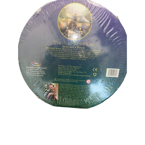 Thomas Kinkade Hollyhock House 750 Piece Jigsaw Puzzle - 1999 - SEALED NOS - Picture 2 of 3